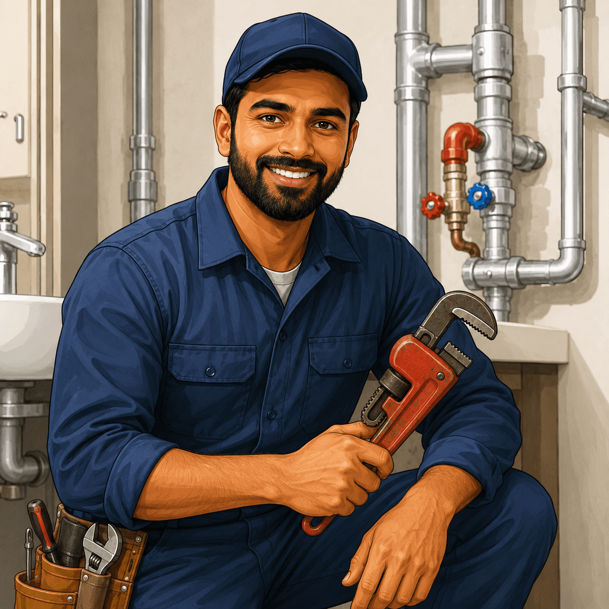 Plumber worker